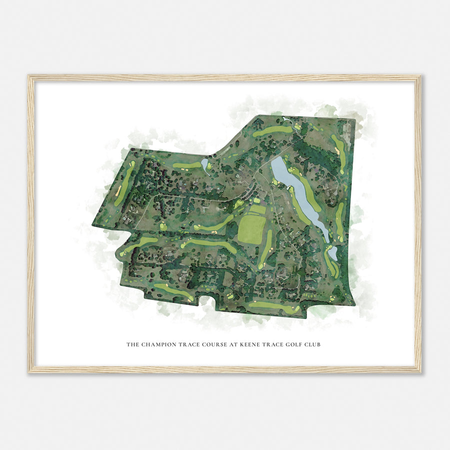 Print of The Champion Trace Course At Keene Trace Golf Club Classic Map