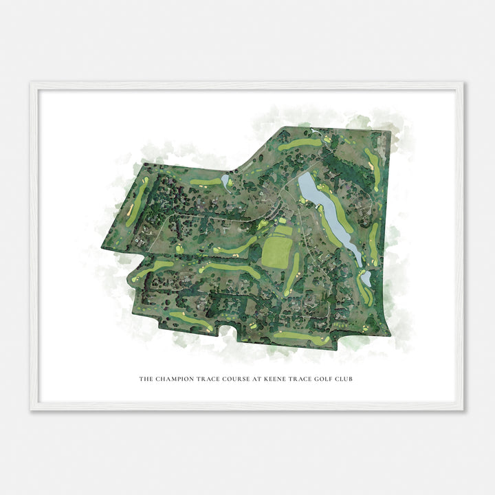 Print of The Champion Trace Course At Keene Trace Golf Club Classic Map
