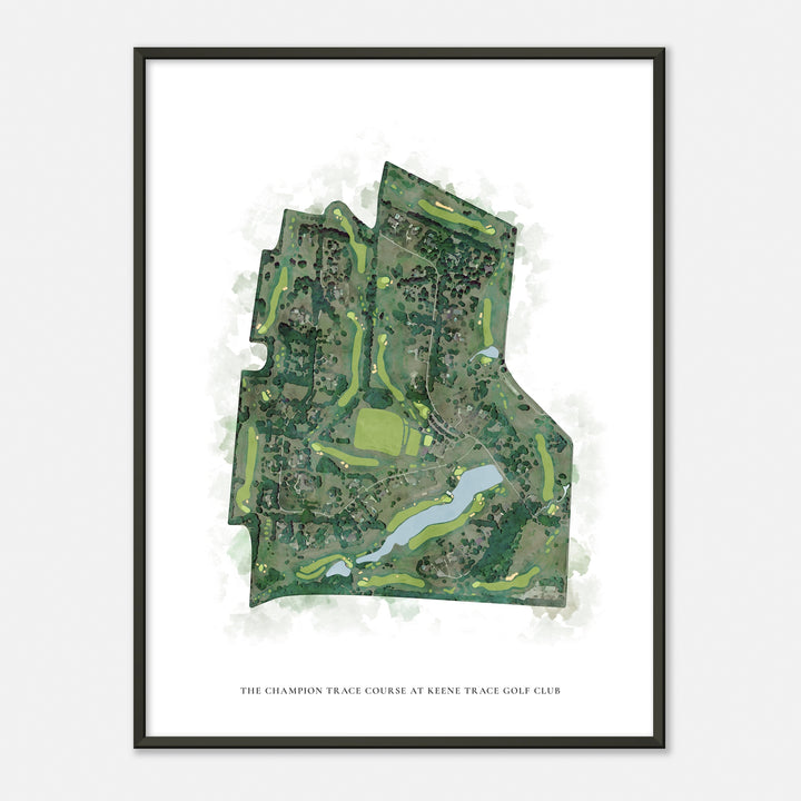 Print of The Champion Trace Course At Keene Trace Golf Club Classic Map