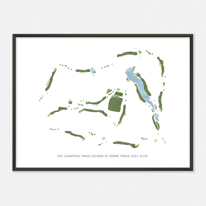 Print of The Champion Trace Course At Keene Trace Golf Club Modern Map