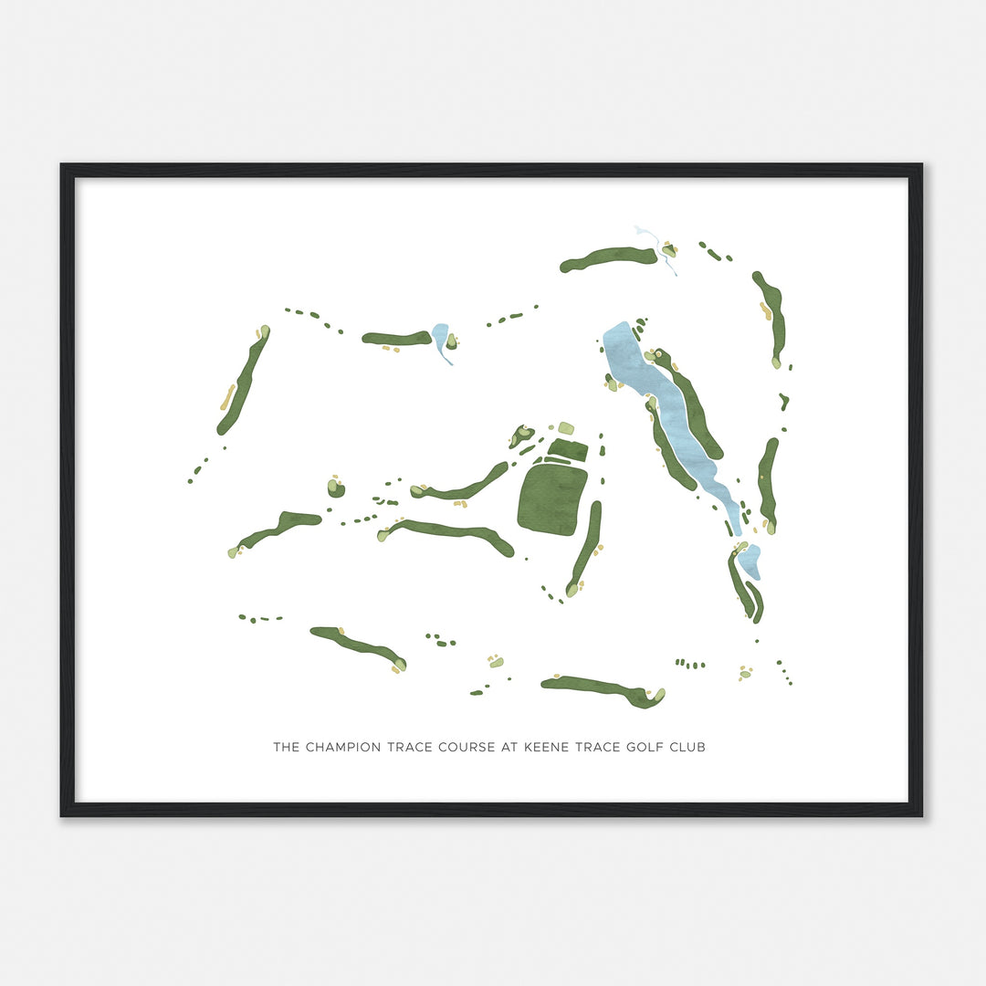 Print of The Champion Trace Course At Keene Trace Golf Club Modern Map