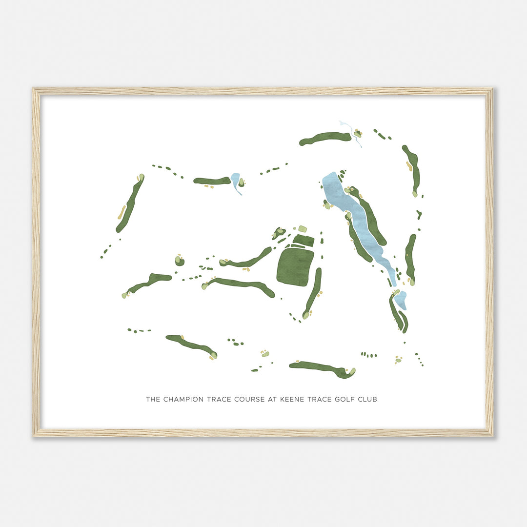 Print of The Champion Trace Course At Keene Trace Golf Club Modern Map
