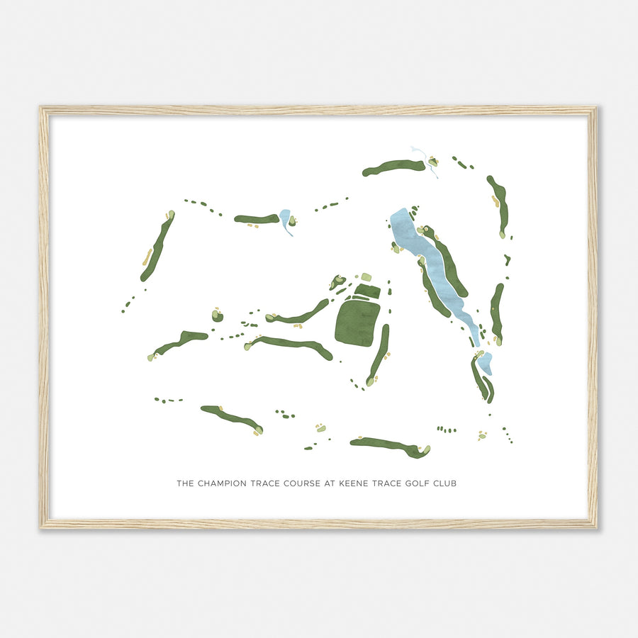 Print of The Champion Trace Course At Keene Trace Golf Club Modern Map