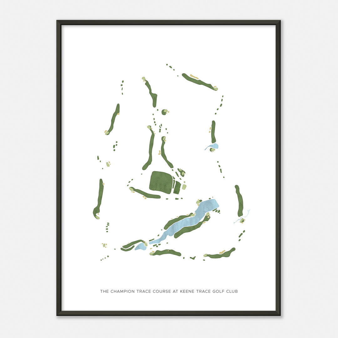 Print of The Champion Trace Course At Keene Trace Golf Club Modern Map