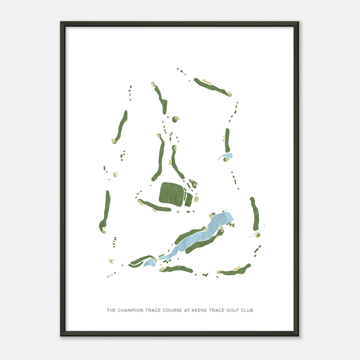 Print of The Champion Trace Course At Keene Trace Golf Club Modern Map