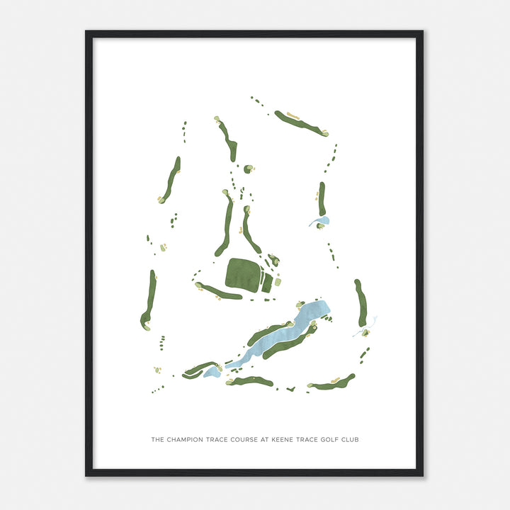 Print of The Champion Trace Course At Keene Trace Golf Club Modern Map