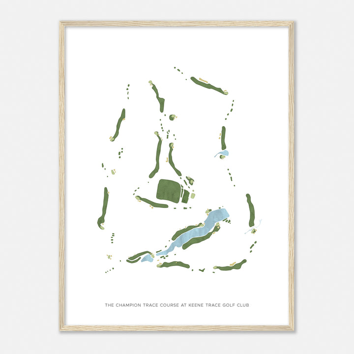 Print of The Champion Trace Course At Keene Trace Golf Club Modern Map