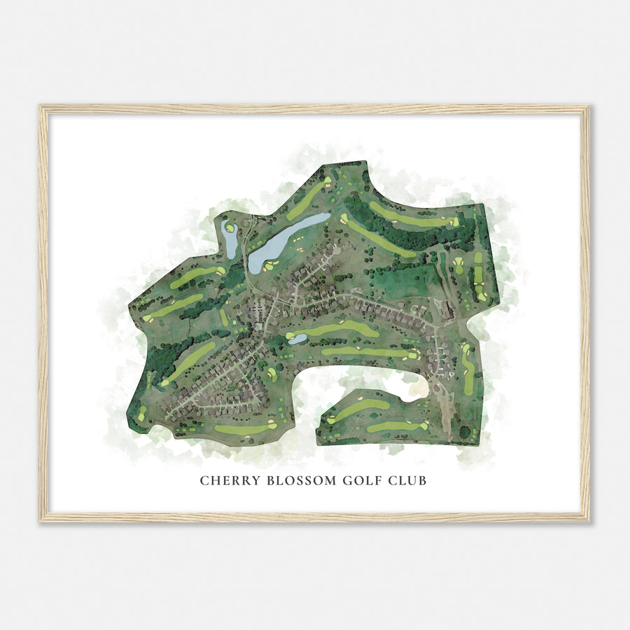 Print of Cherry Blossom Golf Club Classic Map