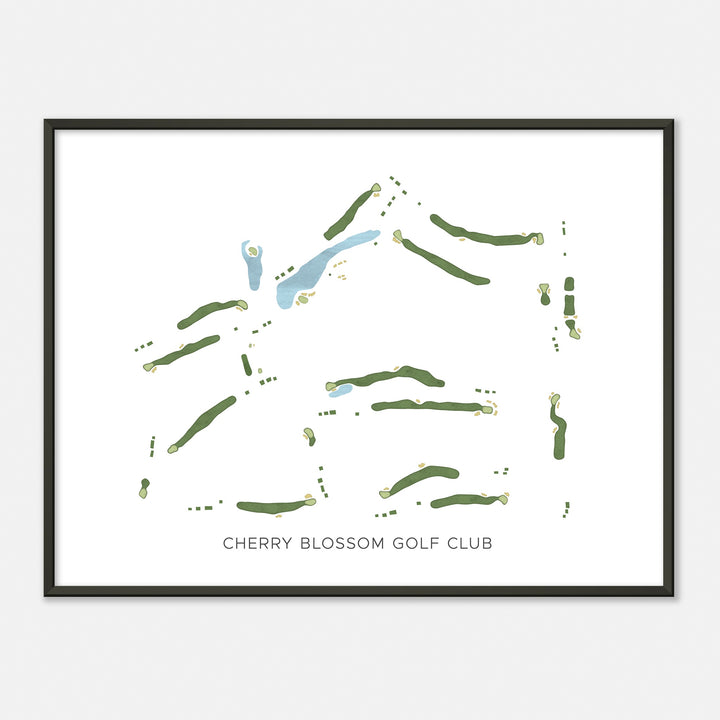 Print of Cherry Blossom Golf Club Modern Map