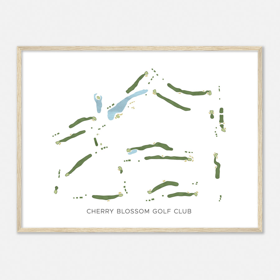 Print of Cherry Blossom Golf Club Modern Map