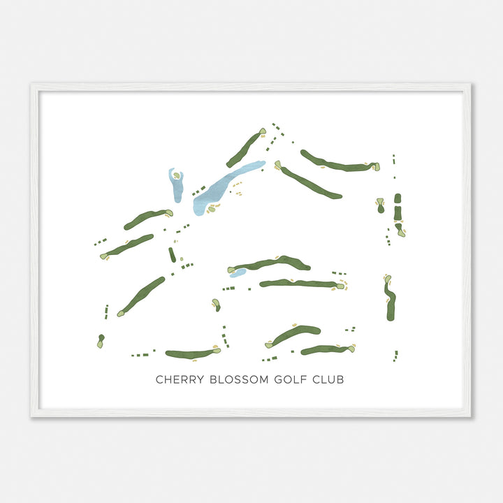 Print of Cherry Blossom Golf Club Modern Map