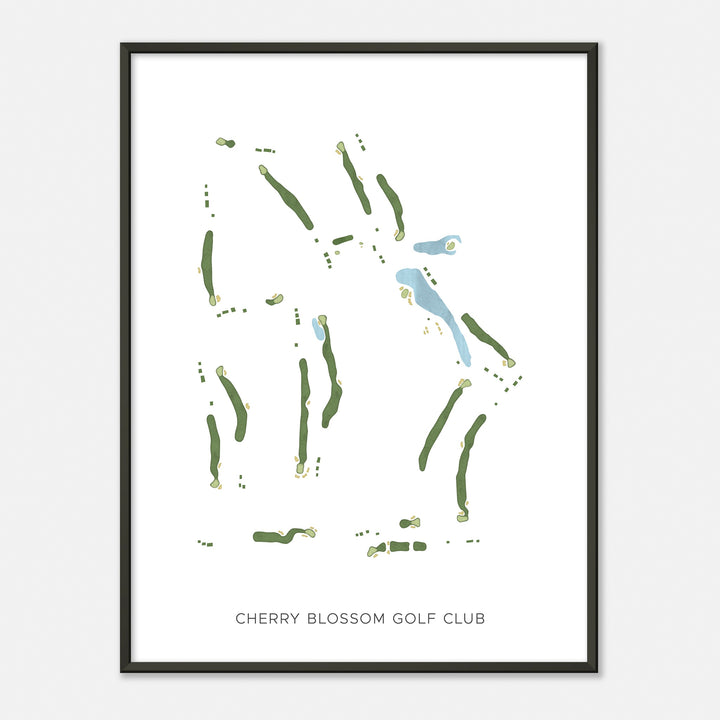 Print of Cherry Blossom Golf Club Modern Map