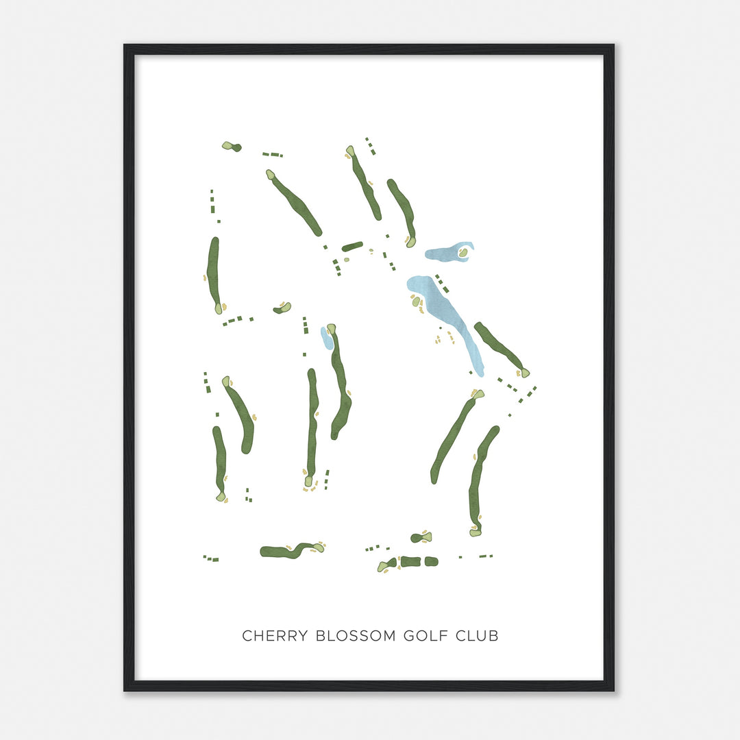 Print of Cherry Blossom Golf Club Modern Map
