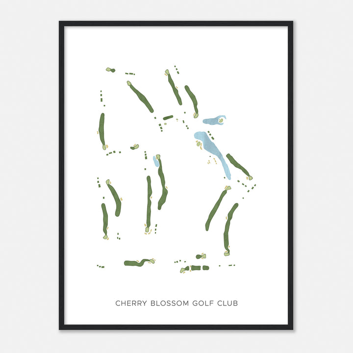 Print of Cherry Blossom Golf Club Modern Map