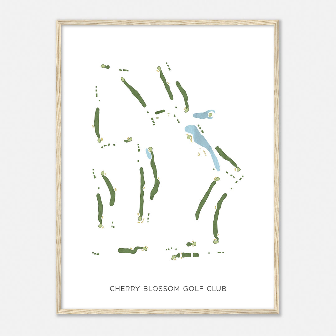 Print of Cherry Blossom Golf Club Modern Map