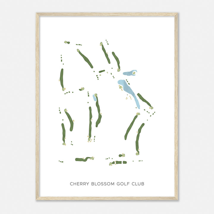 Print of Cherry Blossom Golf Club Modern Map