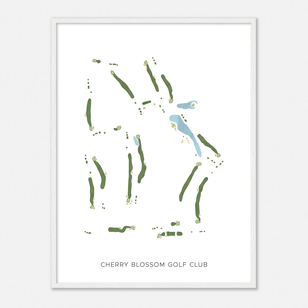 Print of Cherry Blossom Golf Club Modern Map