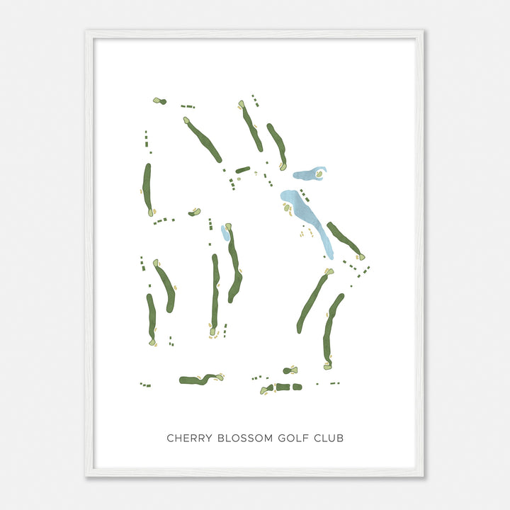 Print of Cherry Blossom Golf Club Modern Map