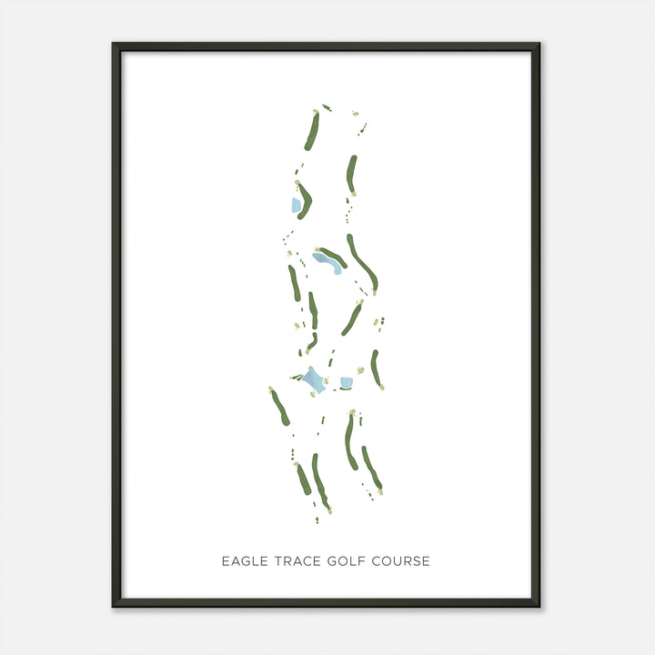 Print of Eagle Trace Golf Course Modern Map