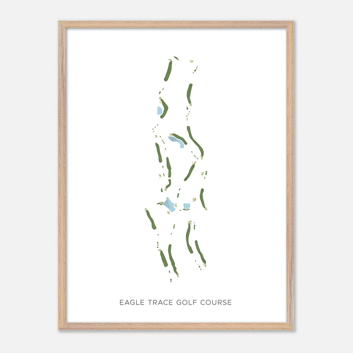 Print of Eagle Trace Golf Course Modern Map