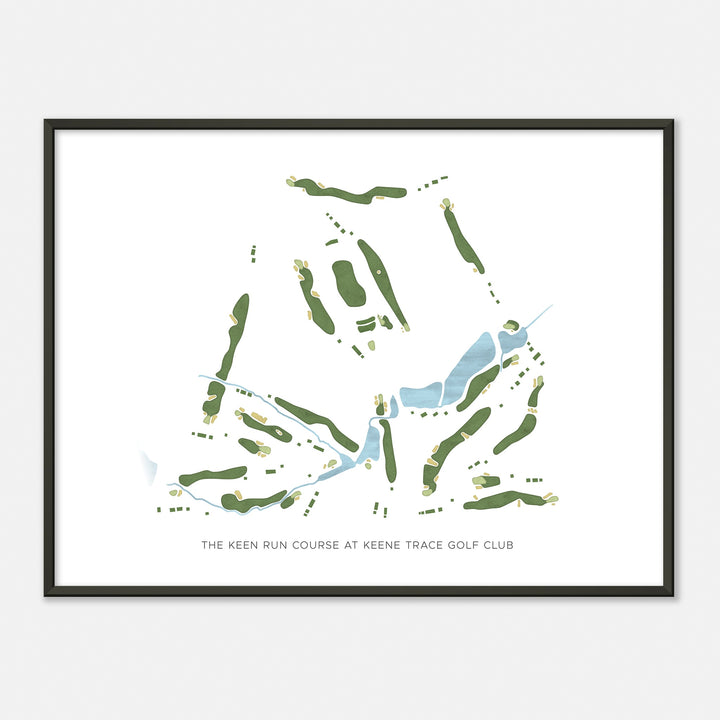 Print of The Keen Run Course At Keene Trace Golf Club Modern Map