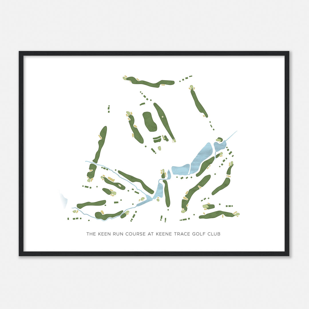 Print of The Keen Run Course At Keene Trace Golf Club Modern Map