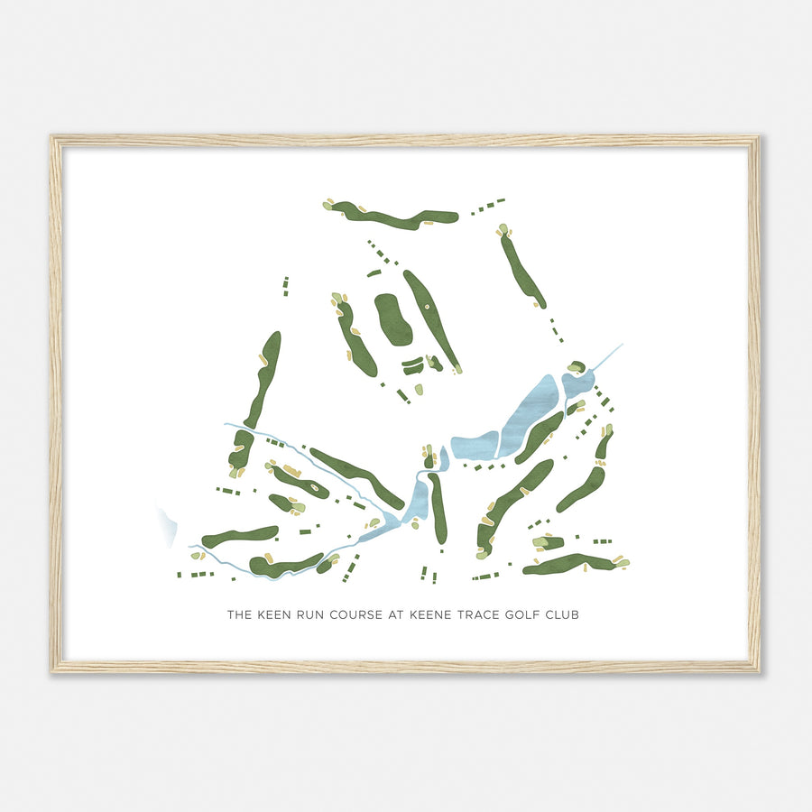 Print of The Keen Run Course At Keene Trace Golf Club Modern Map