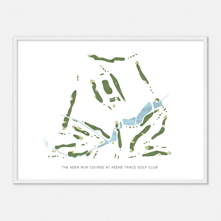 Print of The Keen Run Course At Keene Trace Golf Club Modern Map