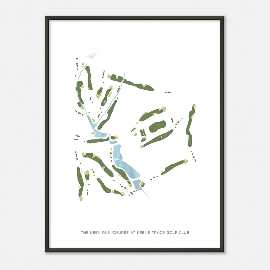 Print of The Keen Run Course At Keene Trace Golf Club Modern Map