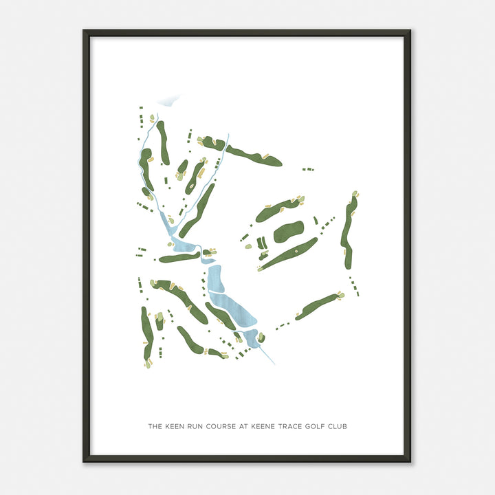 Print of The Keen Run Course At Keene Trace Golf Club Modern Map