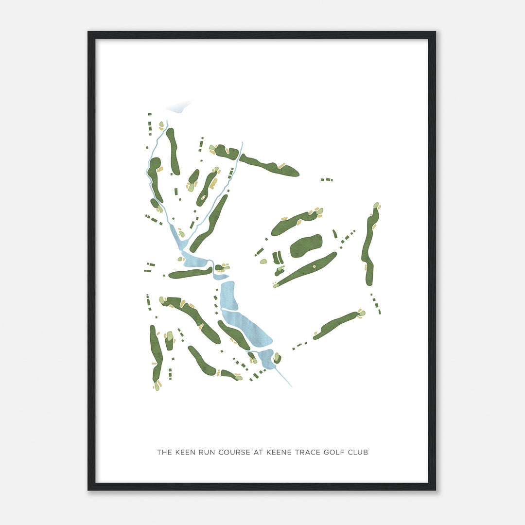 Print of The Keen Run Course At Keene Trace Golf Club Modern Map