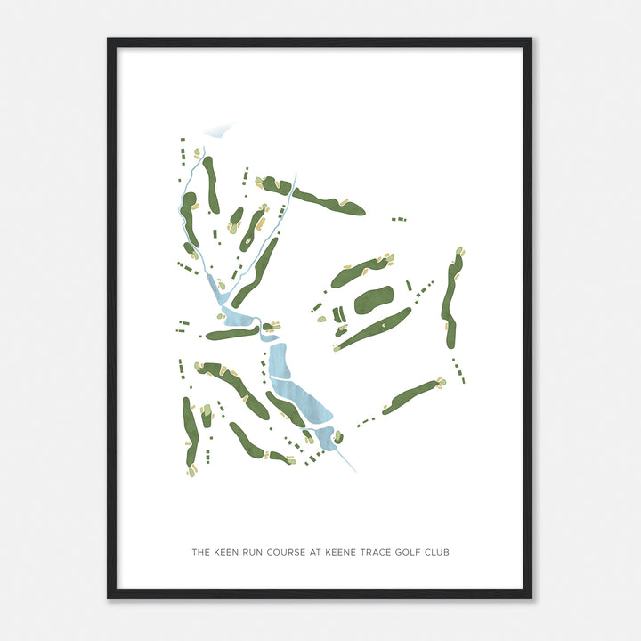 Print of The Keen Run Course At Keene Trace Golf Club Modern Map