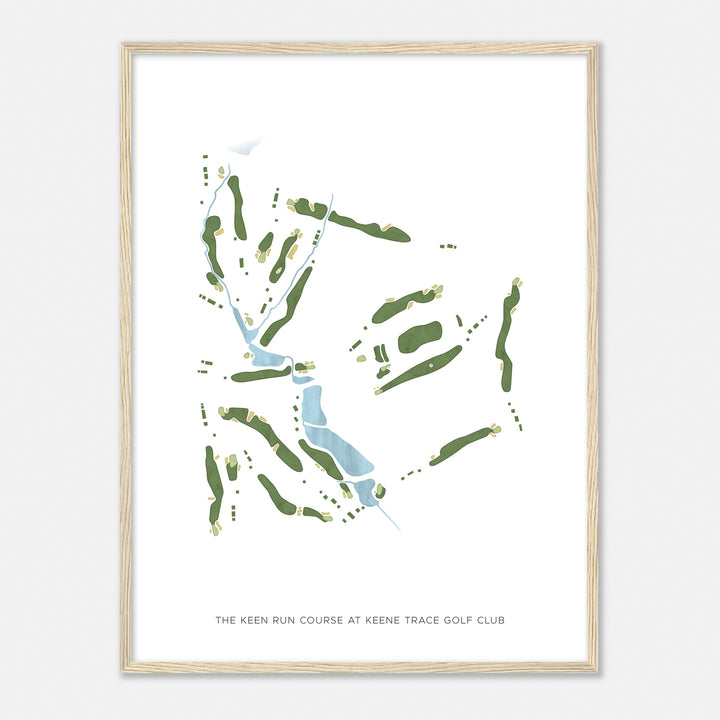 Print of The Keen Run Course At Keene Trace Golf Club Modern Map
