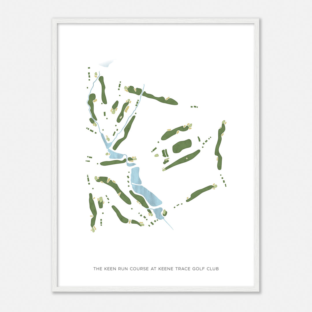 Print of The Keen Run Course At Keene Trace Golf Club Modern Map