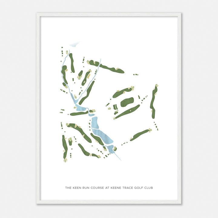 Print of The Keen Run Course At Keene Trace Golf Club Modern Map