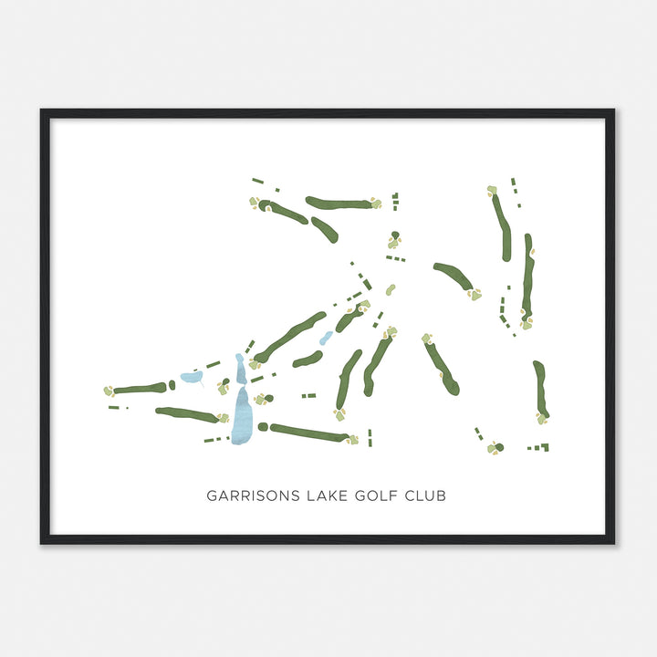 Print of Garrisons Lake Golf Club Modern Map