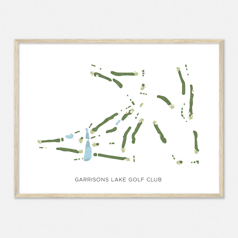 Print of Garrisons Lake Golf Club Modern Map