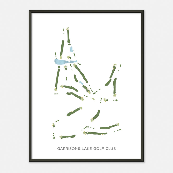 Print of Garrisons Lake Golf Club Modern Map