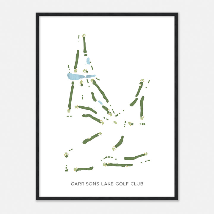 Print of Garrisons Lake Golf Club Modern Map