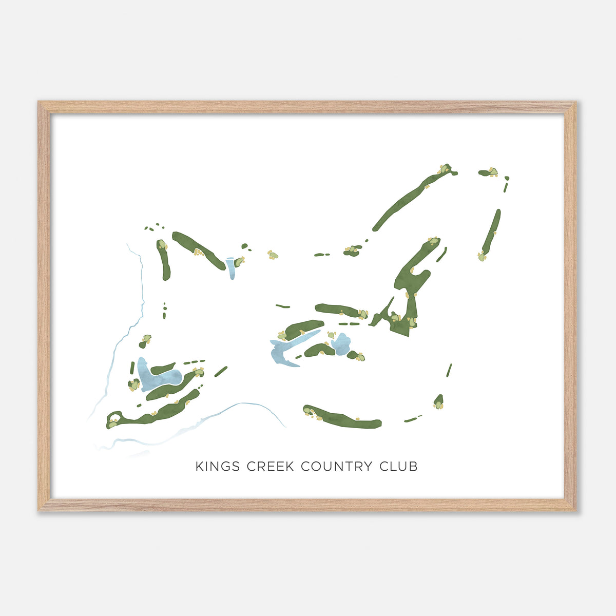 Print of Kings Creek Country Club Modern Map