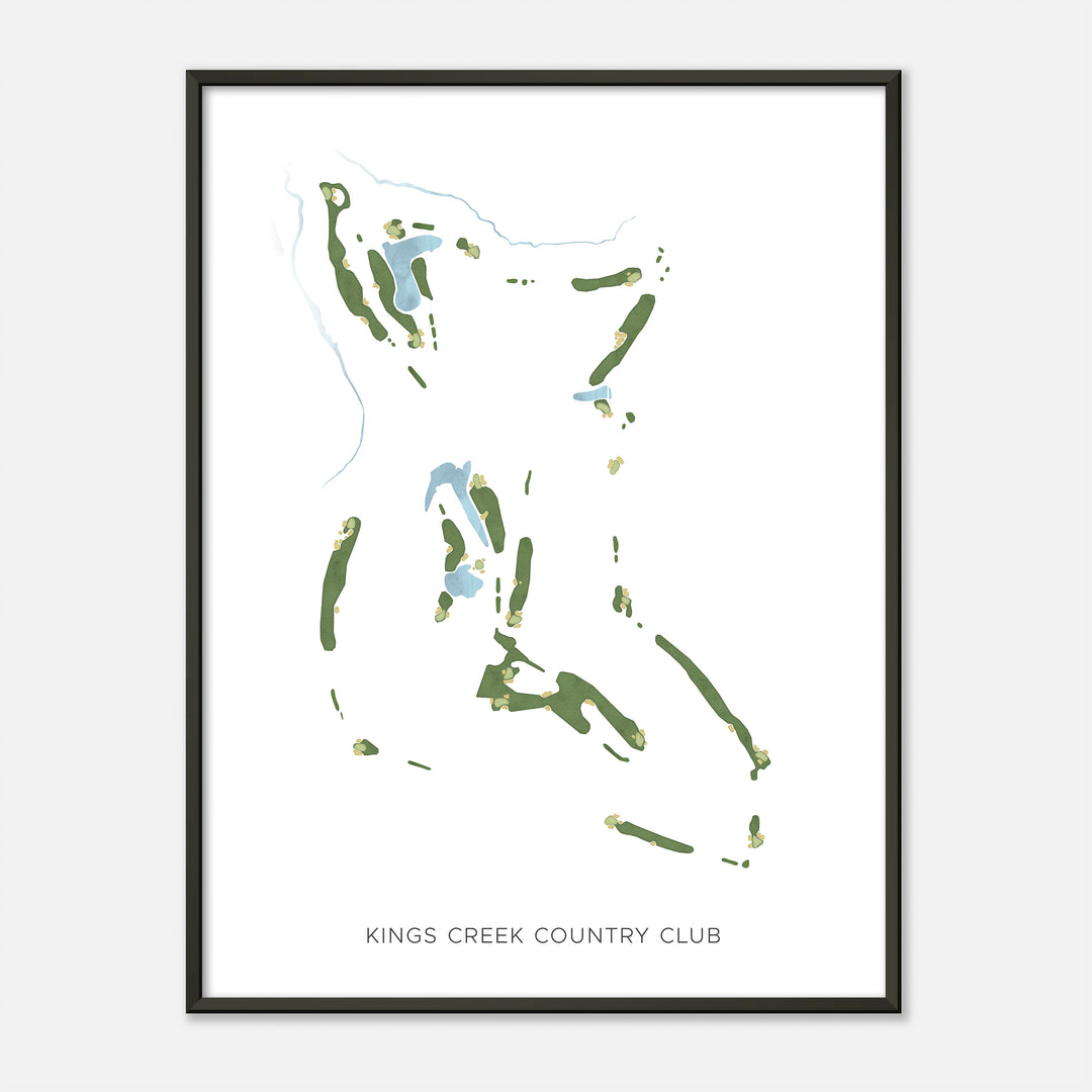 Print of Kings Creek Country Club Modern Map
