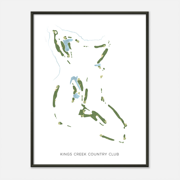 Print of Kings Creek Country Club Modern Map