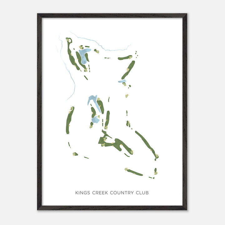 Print of Kings Creek Country Club Modern Map