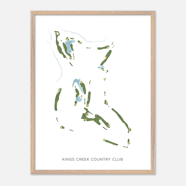 Print of Kings Creek Country Club Modern Map