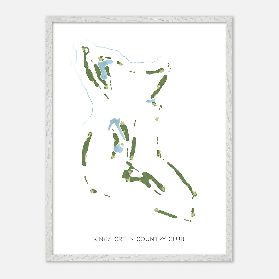 Print of Kings Creek Country Club Modern Map
