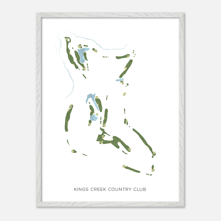 Print of Kings Creek Country Club Modern Map