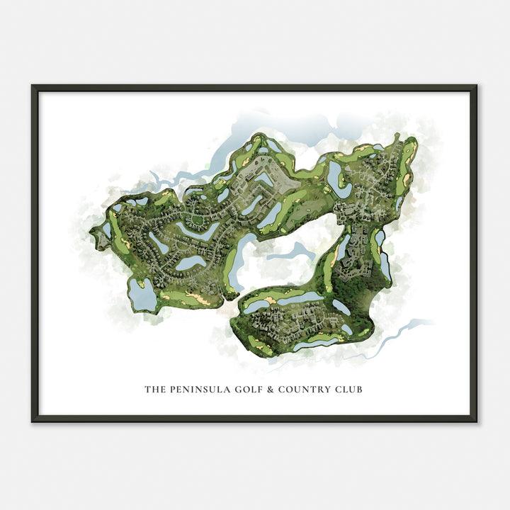 Print of The Peninsula Golf & Country Club Classic Map