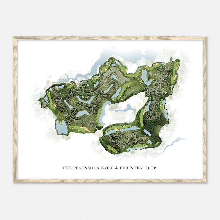 Print of The Peninsula Golf & Country Club Classic Map