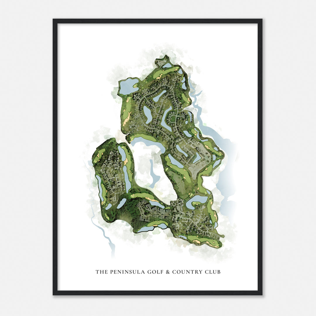 Print of The Peninsula Golf & Country Club Classic Map