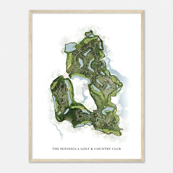 Print of The Peninsula Golf & Country Club Classic Map